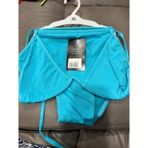 New Turquoise Blue Triangle Side Tie Bikini Set Swimsuit XL BKN-102 Teal